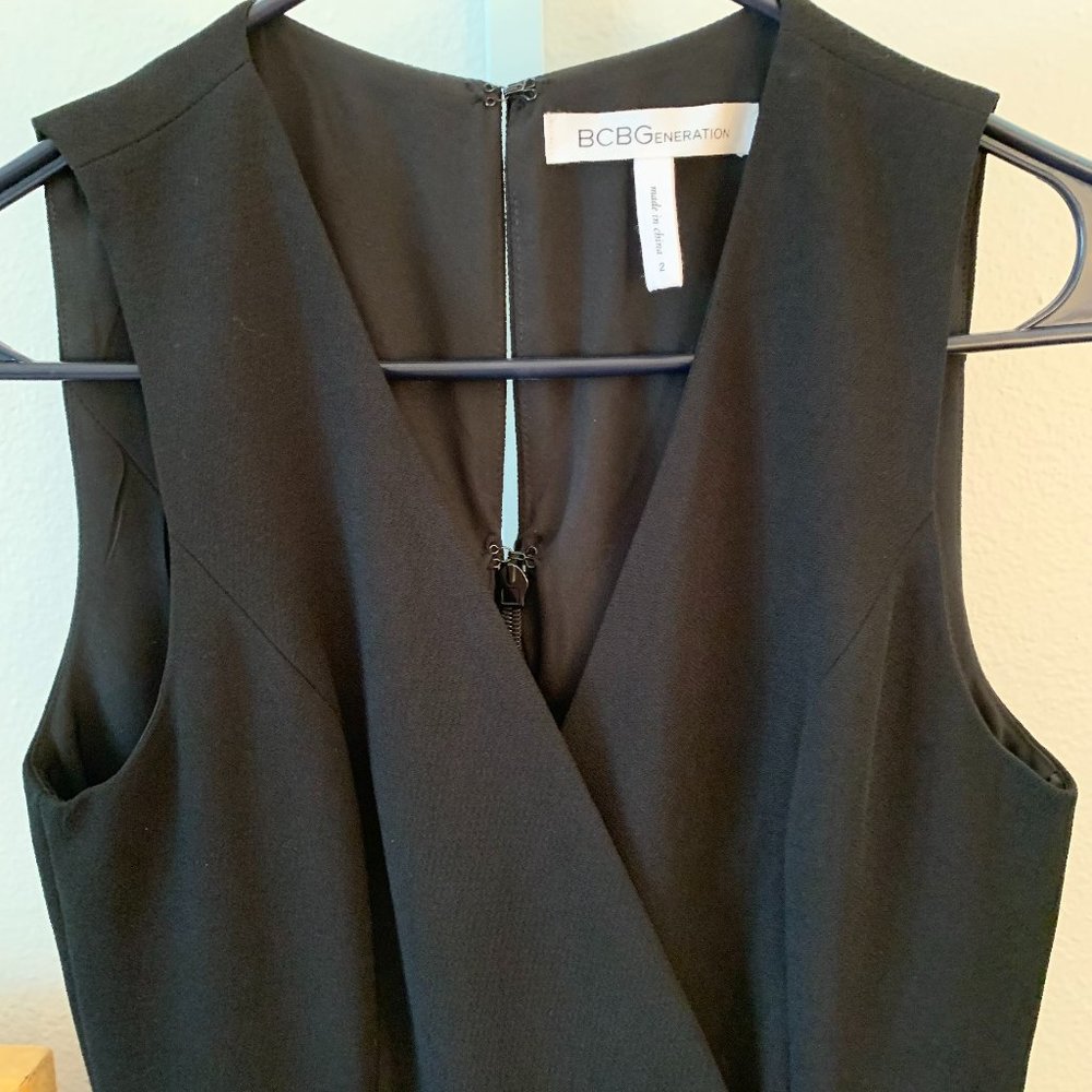 BCBG Woman's Wide-Leg Sleeveless Jumpsuit, Black, Size 2 - Picture 3 of 6